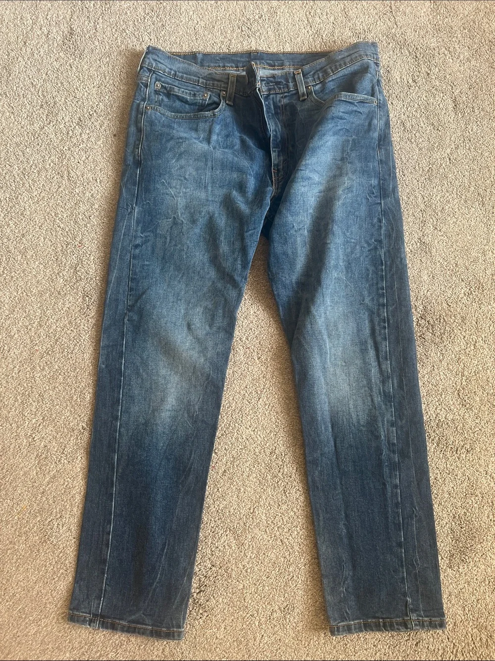 Levi’s 502 Regular Taper Jeans W34 L30 Acid Wash Blue Denim